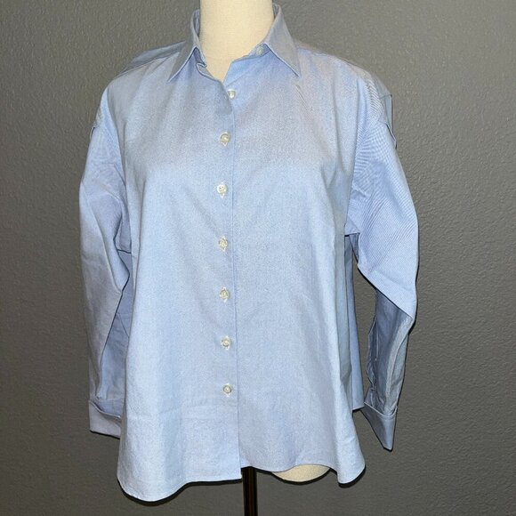 T. LINE THE ISABEL SHIRT - BLUE OXFORD Classic Luxury Closet Staple - NWOT - S/M - Picture 1 of 15